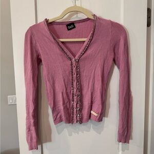 D&G (Dolce & Gabbana) Y2K-era embellished cardigan